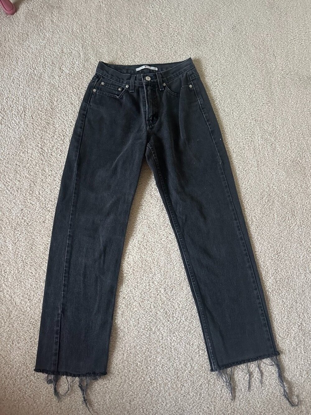 Tommy Hillfiger Black Jeans with Raw Hem